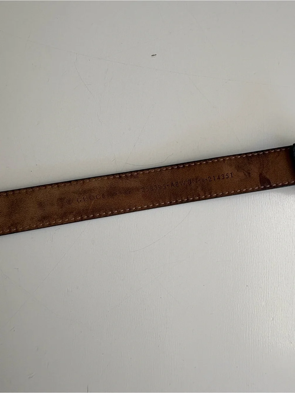 Auth GUCCI Leather Belt